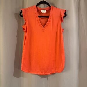 Women's Orange Kate Spade V-Neck Top